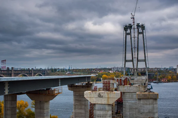 Construcția noului pod arc — Fotografie, imagine de stoc