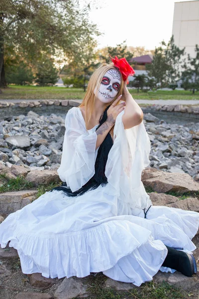 Meisje Santa Muerte — Stockfoto