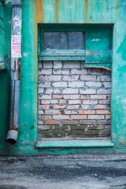 eski tuğla-up pencere