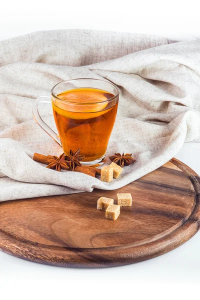 Petit déjeuner avec thé et biscuits — Photo