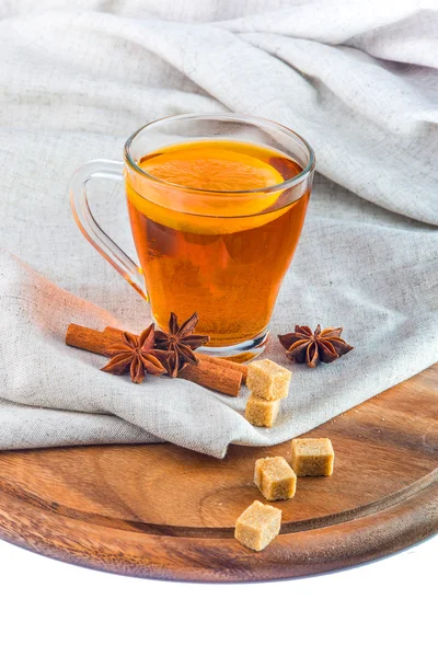 Petit déjeuner avec thé et biscuits — Photo