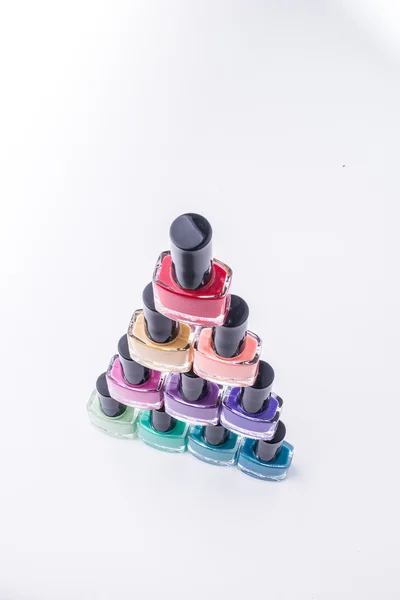 Rainbow of nail polish — Stock Photo, Image