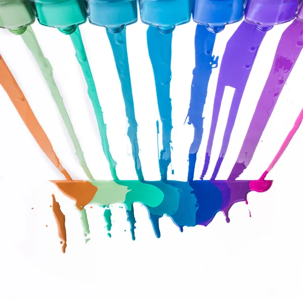 Regenboog van nagellak — Stockfoto