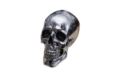 metal krom kafatası