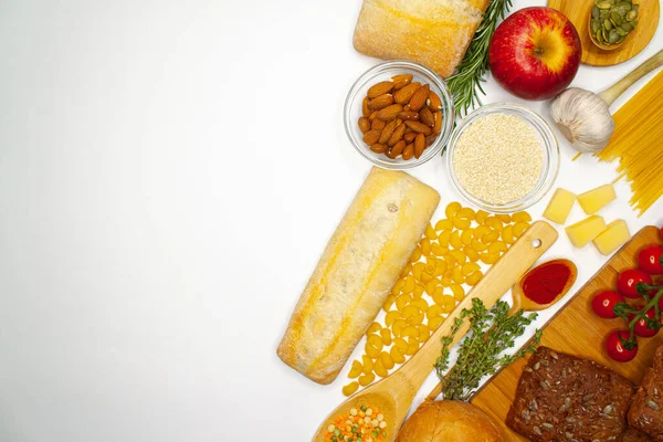 Hortalizas Frutas Sobre Fondo Blanco — Foto de Stock