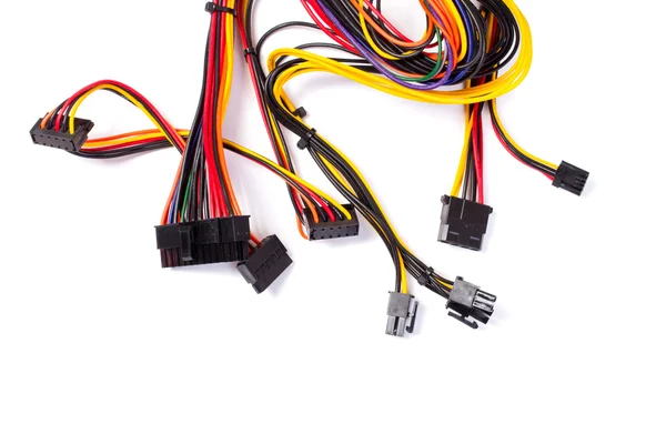 Cables de fuente de alimentación para ordenador — Foto de Stock