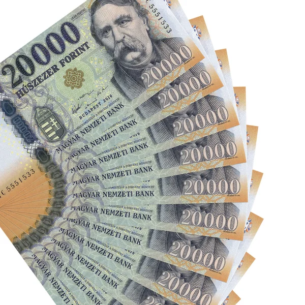 Magyar forint, papír bankjegyek — Stock Fotó