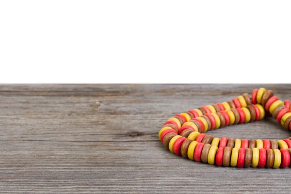 Bracelet en bois collier coloré — Photo