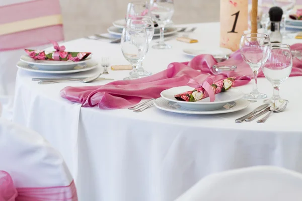 Bruiloft plaats met decoratie — Stockfoto