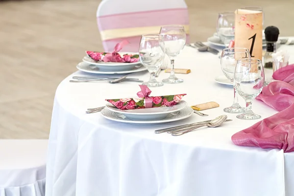 結婚式のテーブル セット — ストック写真
