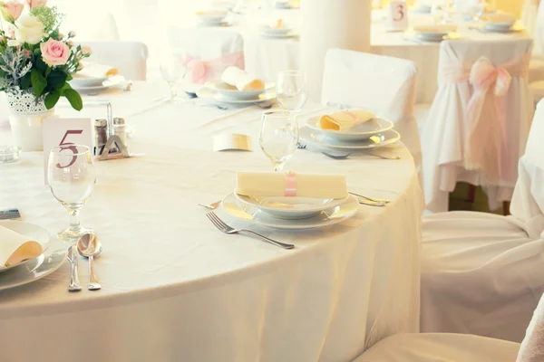 Wedding table settings — Stock Photo, Image