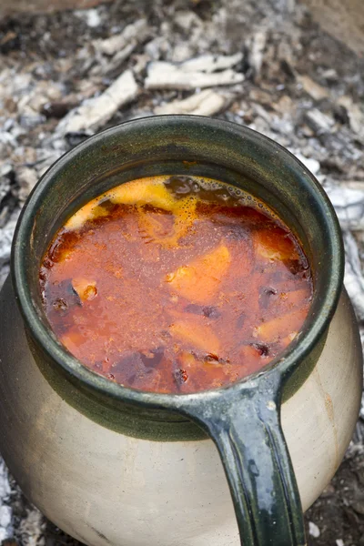 Goulash, Hungarian original soup — Stock Photo, Image