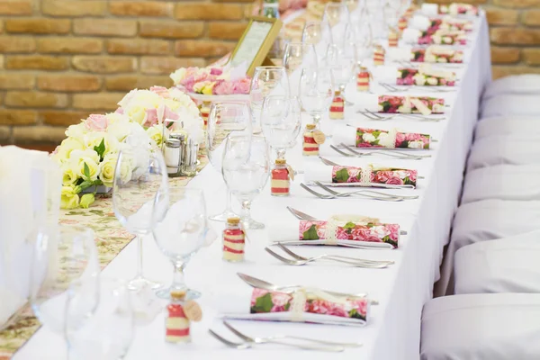 Hochzeitstisch — Stockfoto