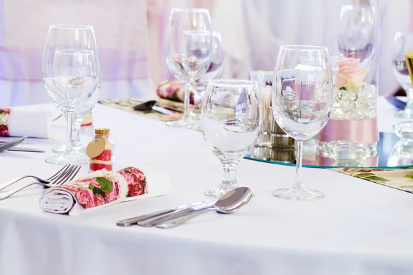 Configuración de mesa de boda —  Fotos de Stock