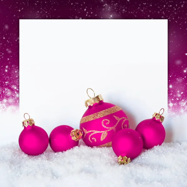 Natale palle rosa — Foto Stock