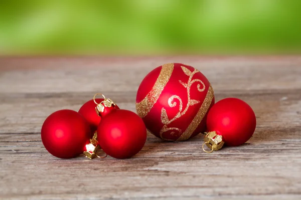 Красные шары Рождественского времени Стоковое Фото