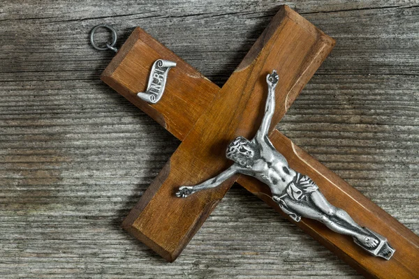 十字架につけられたイエス・キリストと — ストック写真