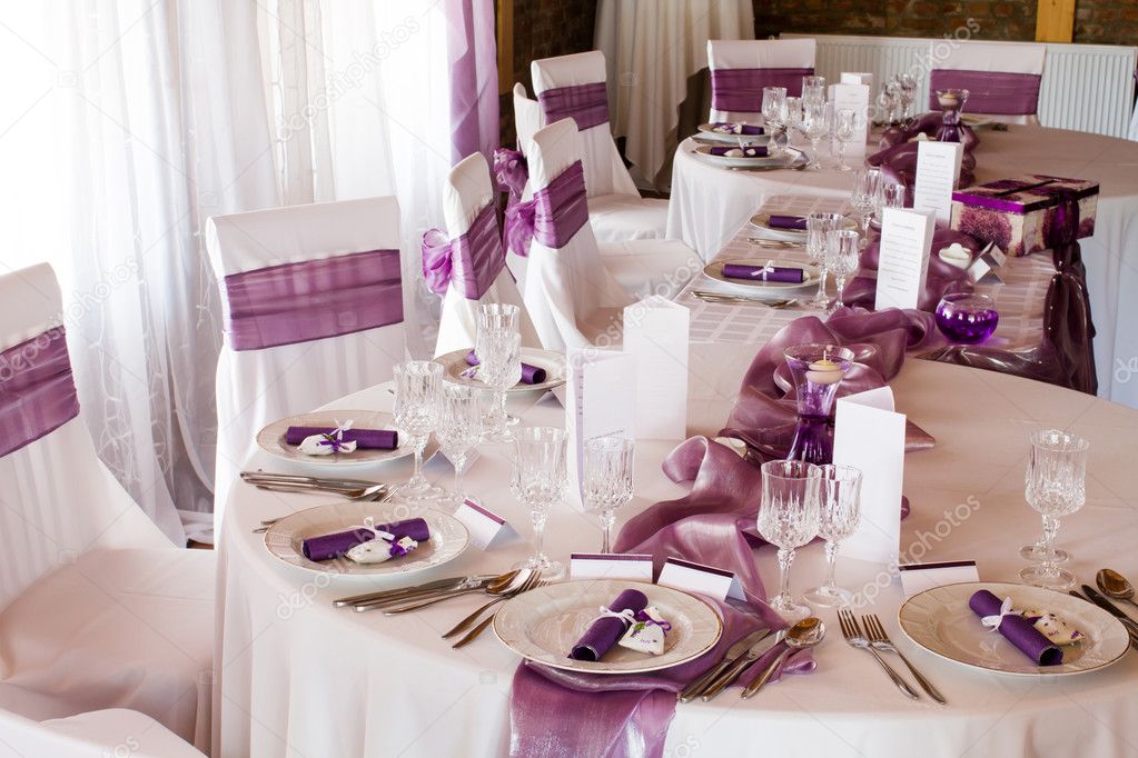 wedding tables set