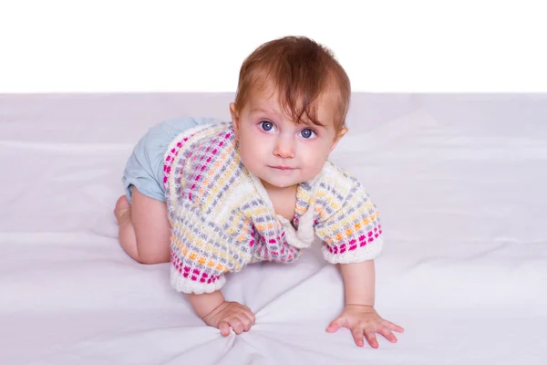 Baby girl listen — Stock Photo, Image