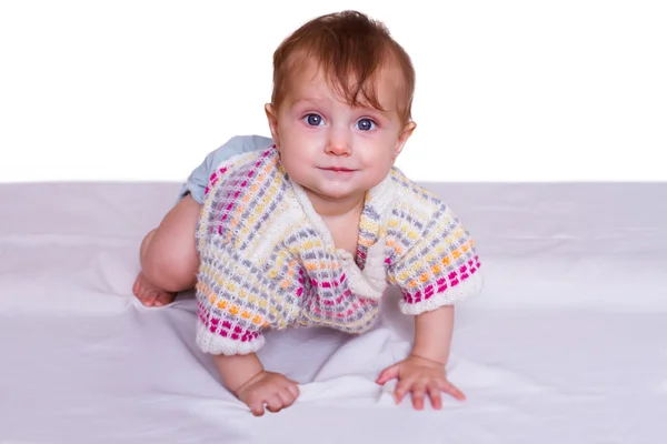 Baby girl listen — Stock Photo, Image