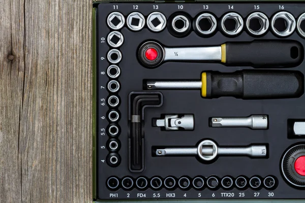 Industrial toolbox kit detail — Stock Photo, Image