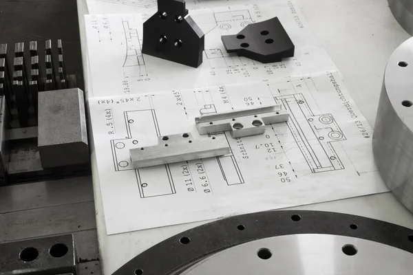 Krom metall komponent — Stockfoto