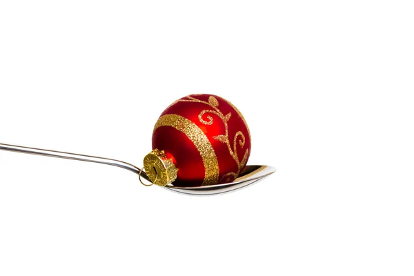 Xmas boll i sked — Stockfoto