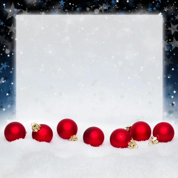 Palle rosse di Natale — Foto Stock