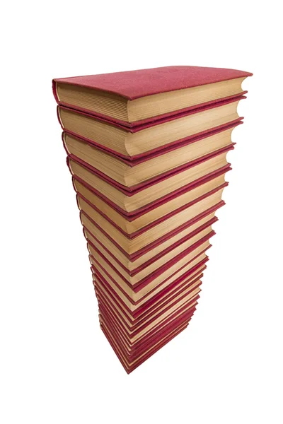 Высокая стопка книг — стоковое фото