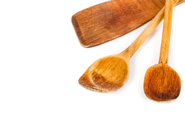 Zestaw kuchnia drewniana łyżka — Zdjęcie stockowe