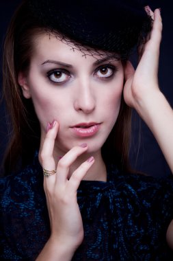 retro baştan çıkarıcı kadın portresi