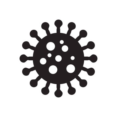 Beyaz arkaplanda izole edilmiş Bakteri ve Virüs Simgesi, Vektör illüstrasyonu.