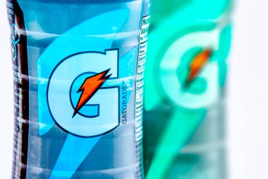 Calgary, Alberta, Kanada. 16 Kasım 2020. Gatorade Spor 'a yakın. Logo plastik şişesi..