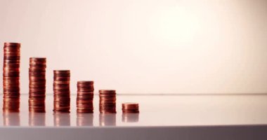 Porky Bank 'ın Dolly' si temiz bir arka planda bozuk paralarla Noel Baba şapkası takıyor. Konsept: Kış tatilinde veya Noel 'de para.