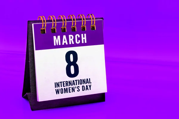 A calendar with March 8, International women\'s day