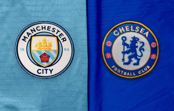 Oporto Portugal Mayo 2021 Manchester City Chelsea Jerseys Concepto Final —  Fotos de Stock