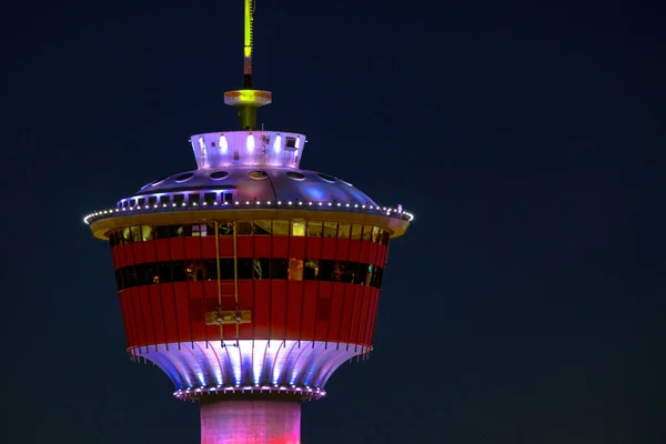 Calgary Alberta Kanada Września 2021 Zamknij Się Calgary Tower Top — Zdjęcie stockowe