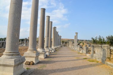 Perge Antik Kenti, Antalya - Türkiye. Perge antik Pamphylia 'nın en önemli şehirlerinden biriydi..