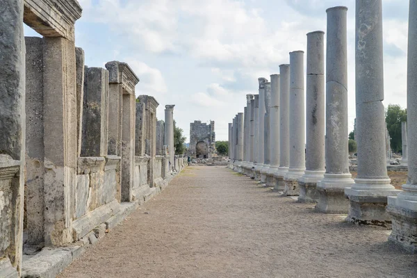 Perge Ancient City Antalya Turkey Perge Used One Most Important — Stock Photo, Image
