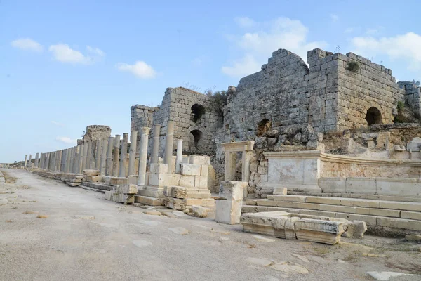 Perge Ancient City Antalya Turchia Perge Era Una Delle Città — Foto Stock