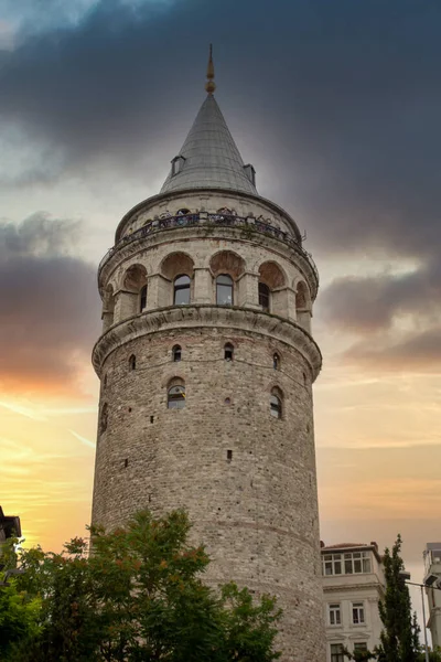 Istanul Turquia Julho 2019 Bela Vista Sobre Torre Galata Tarde — Fotografia de Stock