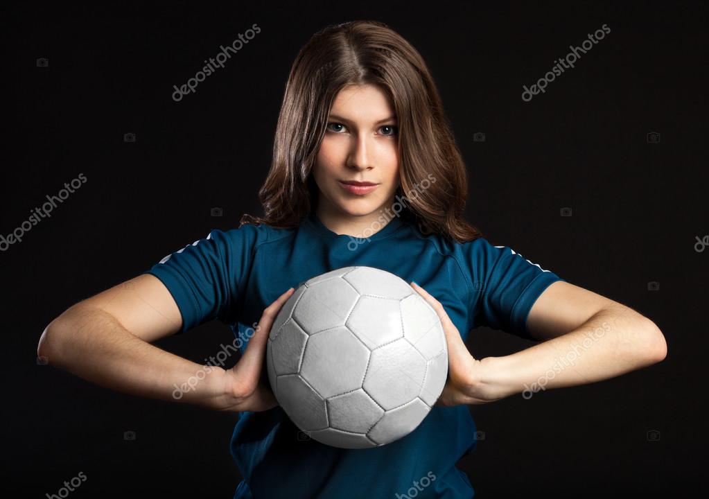 Close Up Portrait Of Woman Soccer Player With Ball Stock Photo Image By C Schum45 Close Up Portrait Of Woman Soccer Player With Ball Stock Photo Image By C Schum45