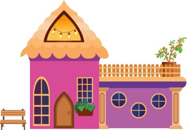 Şirin pembe bir bungalov