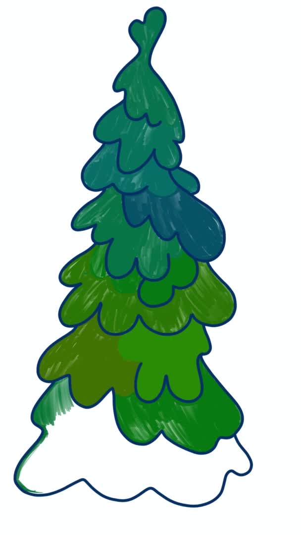 Rychlost barva 4k vánoční strom s výzdobou a světly. — Stock video