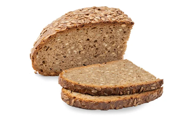 Ekmek dilimli ekmek, vegan izole edilmiş beyaz arka plan — Stok fotoğraf