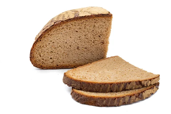 Ekmek dilimli ekmek, vegan izole edilmiş beyaz arka plan — Stok fotoğraf
