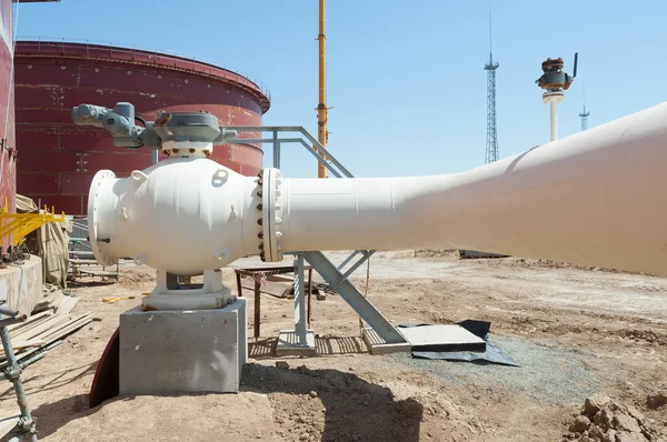 Oil pipeline construction — Stock Photo, Image