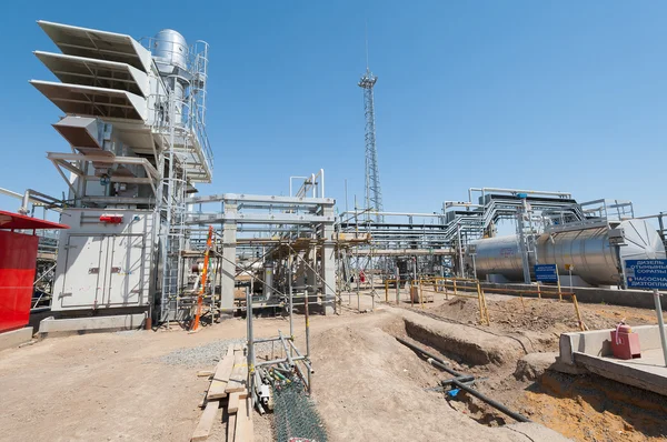 Construction of oil pumping station — Stock Photo, Image