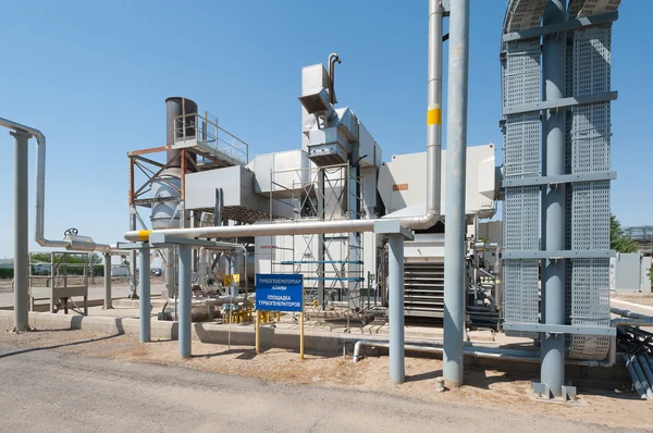 Turbo-generators on a oil pumping station — Stock Photo, Image