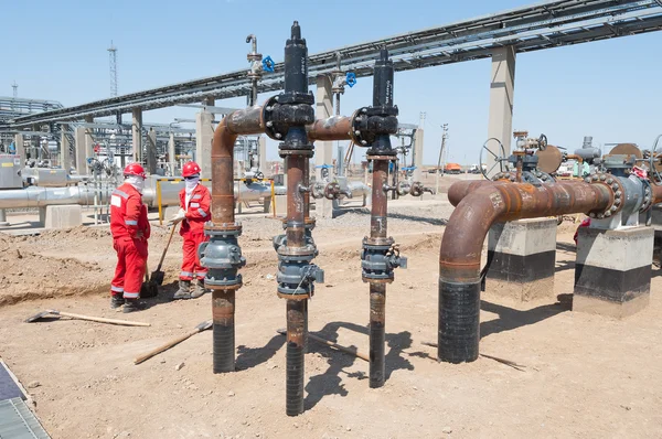 Petrol boru hattı inşaatı — Stok fotoğraf